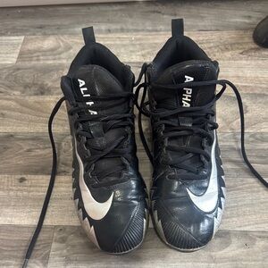 Alpha Black and White Football Cleats